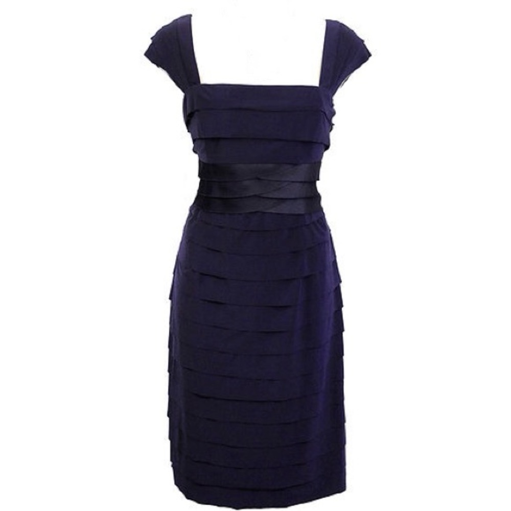 Jones New York Women’s Layered Purple Cocktail Dress